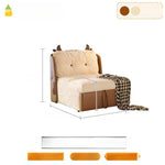 牛柄キッズ用ソファーベッド 折りたたみ式｜伸縮可能・リクライニング対応・省スペース 子供用ソファ 小型住宅向け mjsh-0203-37