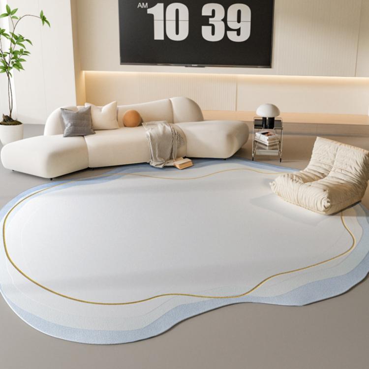 キュートクリーム風 不規則デザイン ラグマット 変形ラグ リビング ソファ前 テーブル下 カーペット 寝室 軽奢風 おしゃれ mm-04