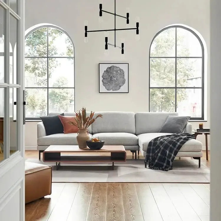 ソファー ライトグレー パイン ファブリック mr-164