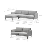 ソファー ライトグレー パイン ファブリック mr-164