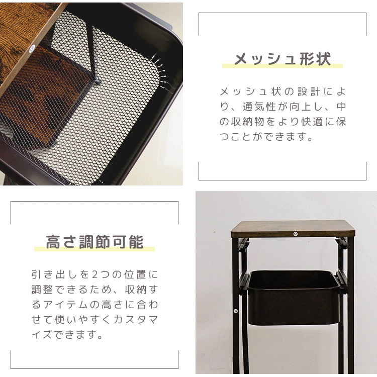 カート ブラウン 天然木 スチール ogj-zwj045-trolley