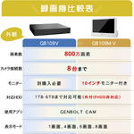 防犯カメラ 屋外 家庭用 有線 LAN PoE給電 選べる1~8台 モニター 監視カメラ nvr 最大800万画素 4K 防犯カメラセット ネ ット不要 レコーダー 録画機 夜間カラー 動体検知 首振り HDD 録画 遠隔監視 業務用 駐車場 店舗 車庫 車上荒らし poe-GB-109