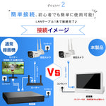 防犯カメラ 屋外 家庭用 有線 LAN PoE給電 選べる1~8台 モニター 監視カメラ nvr 最大800万画素 4K 防犯カメラセット ネ ット不要 レコーダー 録画機 夜間カラー 動体検知 首振り HDD 録画 遠隔監視 業務用 駐車場 店舗 車庫 車上荒らし poe-GB-109