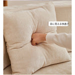 省スペース 圧縮ファブリック ソファーベッド｜折りたたみ 直線デザイン 洗えるカバー 一人暮らし向け qs-0209-56