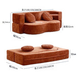 省スペース 圧縮ファブリック ソファーベッド｜折りたたみ 直線デザイン 洗えるカバー 一人暮らし向け qs-0209-56