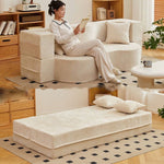 省スペース 圧縮ファブリック ソファーベッド｜折りたたみ 直線デザイン 洗えるカバー 一人暮らし向け qs-0209-56