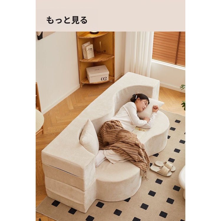 省スペース 圧縮ファブリック ソファーベッド｜折りたたみ 直線デザイン 洗えるカバー 一人暮らし向け qs-0209-56