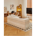 省スペース 圧縮ファブリック ソファーベッド｜折りたたみ 直線デザイン 洗えるカバー 一人暮らし向け qs-0209-56