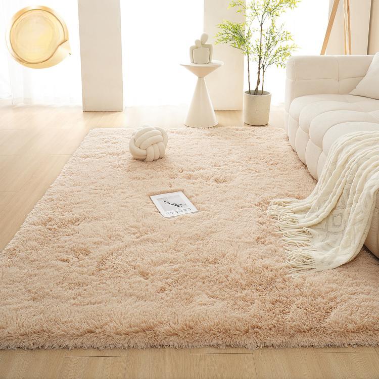 パープル カラフル シャギーラグ 厚手ラグマット 長毛 カーペット リビング 寝室 洗える 絞り染めデザイン おしゃれ ryjf-15