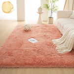 パープル カラフル シャギーラグ 厚手ラグマット 長毛 カーペット リビング 寝室 洗える 絞り染めデザイン おしゃれ ryjf-15