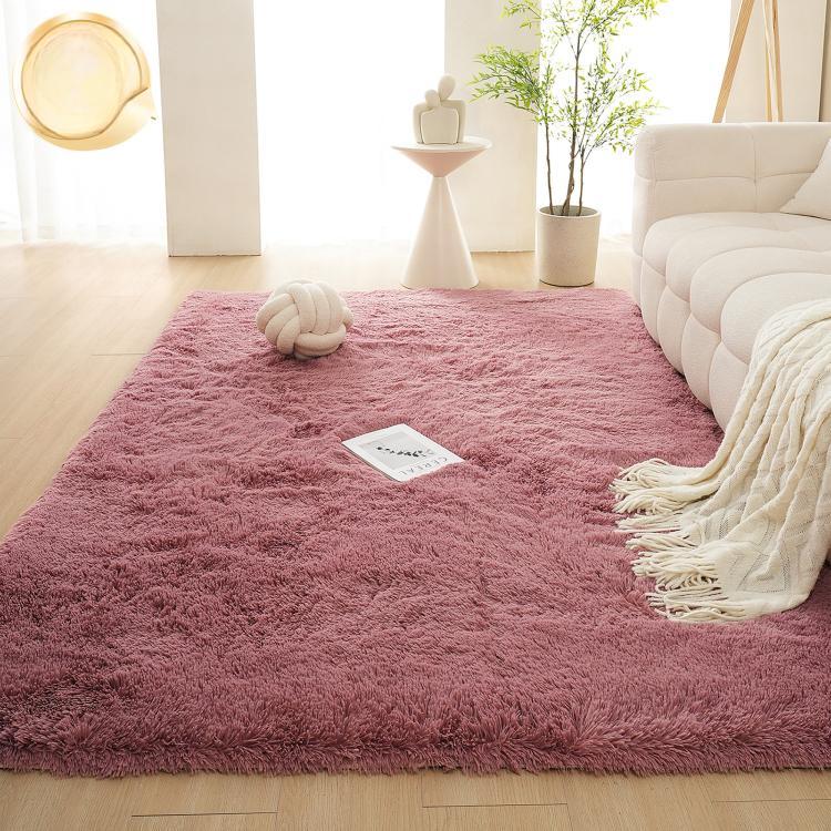 パープル カラフル シャギーラグ 厚手ラグマット 長毛 カーペット リビング 寝室 洗える 絞り染めデザイン おしゃれ ryjf-15