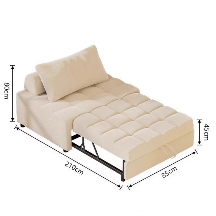 パフ風 折りたたみソファベッド 1人掛け リビング用 のびる伸縮タイプ くつろぎ系 コンパクトソファ fms-1844-01