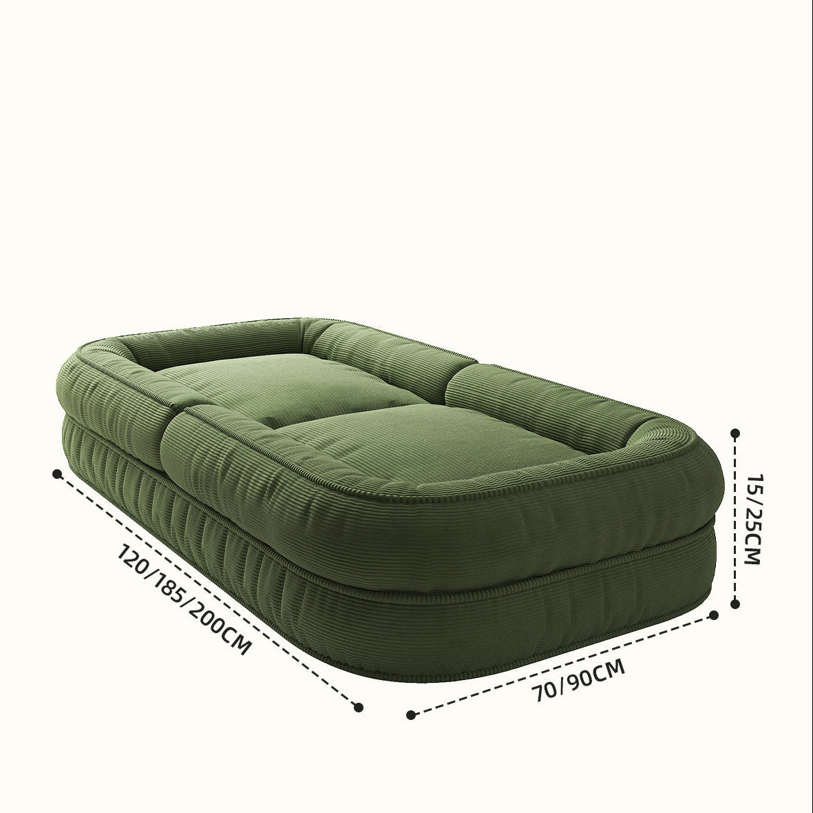 ごろ寝ソファ 折りたたみ式 1人掛け 畳風 リクライニング対応 寝転べるソファチェア／簡易ベッド fwtd-1229-12