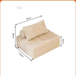 パフ風 折りたたみソファベッド 1人掛け リビング用 のびる伸縮タイプ くつろぎ系 コンパクトソファ fms-1844-01