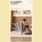 無垢材 ソファーベッド 2WAY 折りたたみ式｜幅120cm 1人用 書斎向け デザイン家具 sjdd-0225-3