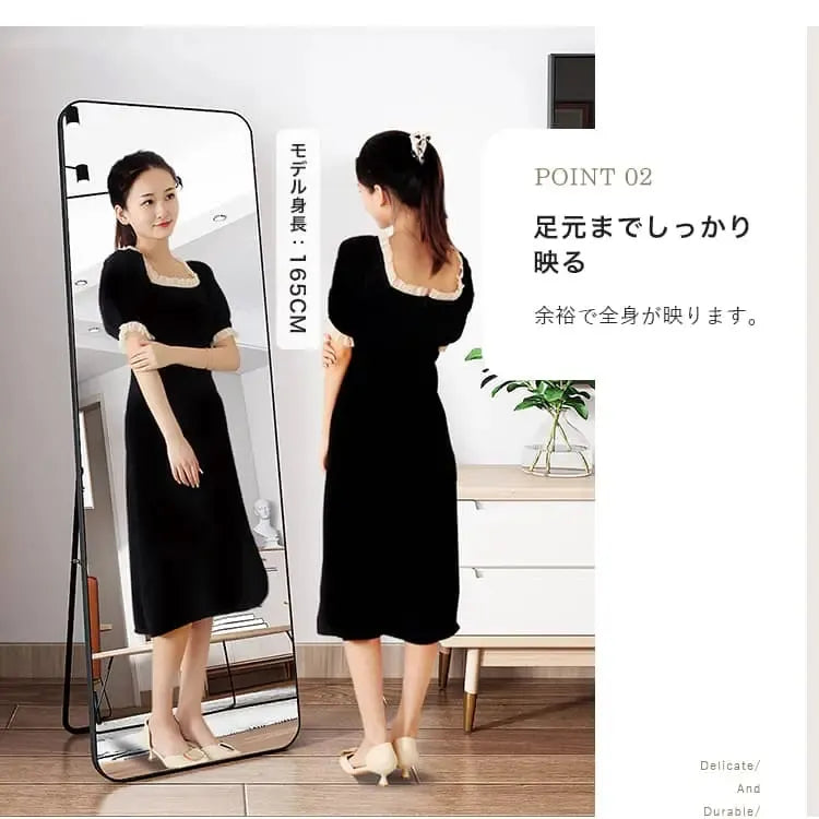 鏡 ホワイト ブラック ゴールド アルミ スチール wfwjsj-01-mirror