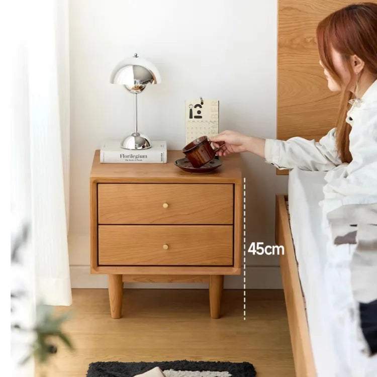 ナイトテーブル ナチュラル チェリー材 xbjj-glctg-cherry