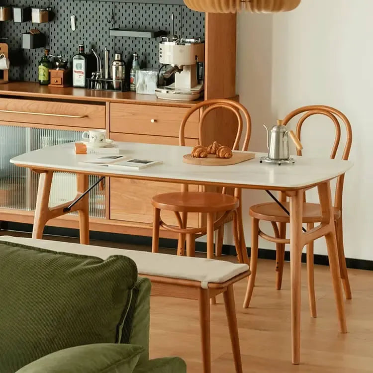 テーブル ホワイト チェリー材 セラミック xbjj-klybcz-table