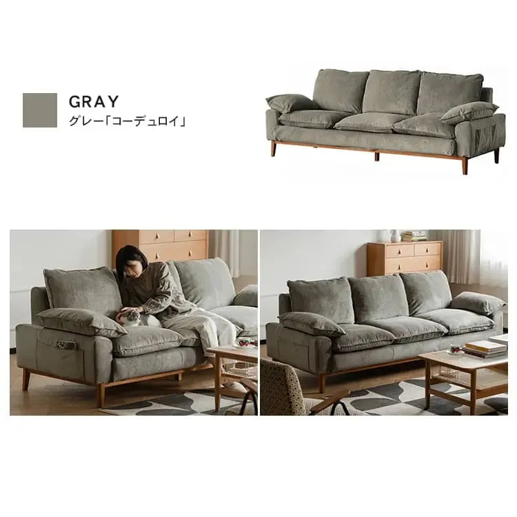 ソファー グリーン グレー ブルー イエロー ベージュ コーデュロイ チェリー xbjj-qqsf-sofa