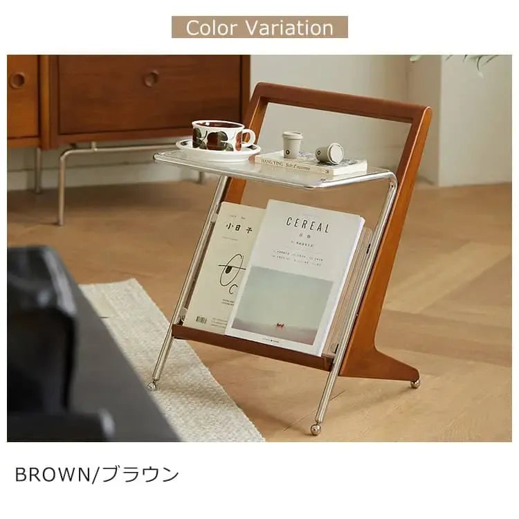 ラック ブラウン ツゲ材 スチール xbjj-yyxbj-table