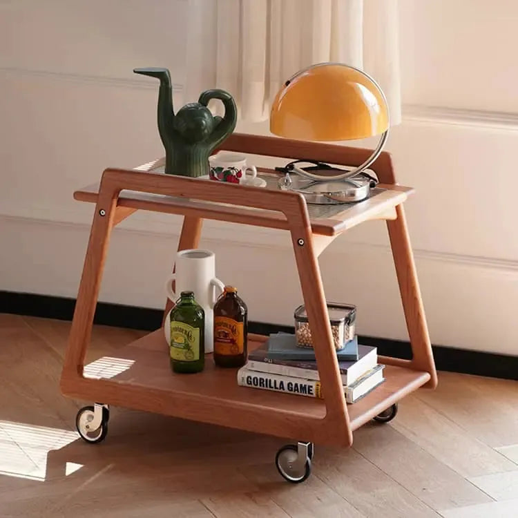 ラック ナチュラル チェリー材 モールガラス xbjj-yyxtc-sidetable