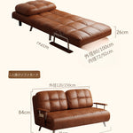 ヴィンテージ風 ソファーベッド 折りたたみ式｜伸縮ベッド 一体型 リビング・バルコニー対応 xizuo-0203-29