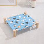 ペット用コット 犬猫兼用 ベッド 木製フレーム 通気性 夏用 洗える 取り外し可能 四季対応 ペットマット おしゃれ xmm-0409-76