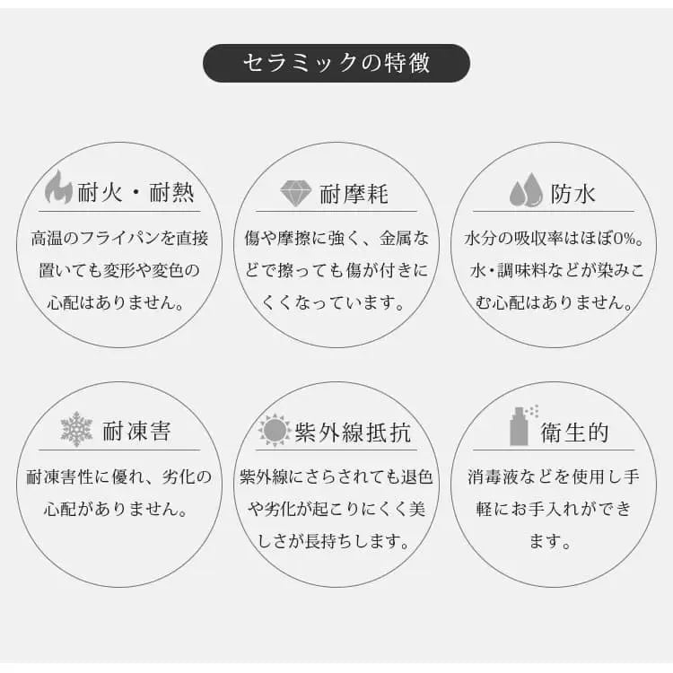 テーブル ホワイト セラミック アクリル板 ybyd-08-table