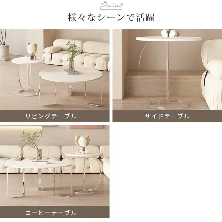 テーブル ホワイト セラミック アクリル板 ybyd-08-table