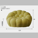 圧縮ソファ 一人掛け バブルソファ サッカーデザイン カーブ型 変形ソファ リビング バルコニー リラックスソファ ydkj-0409-75