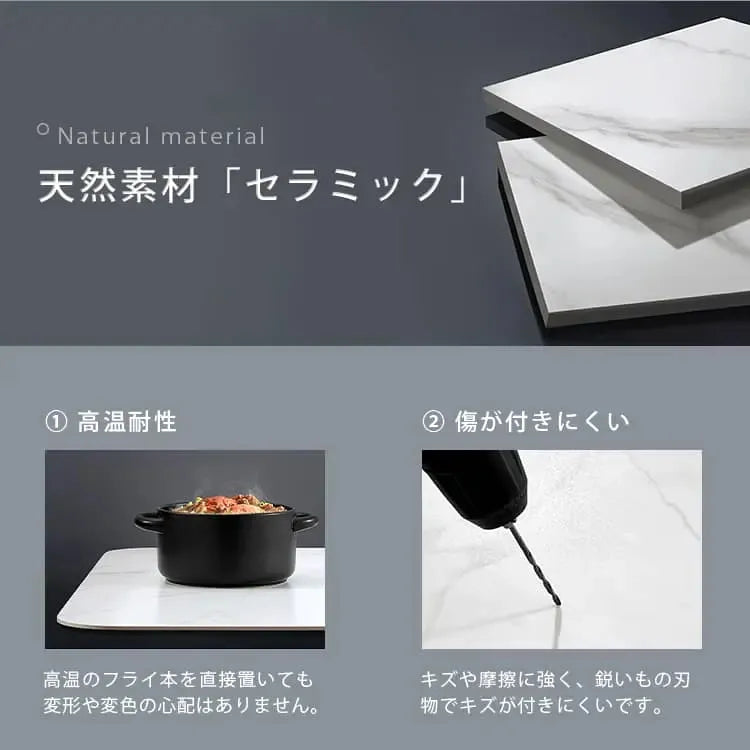 センターテーブル グレー ホワイト セラミック スチール yhxgmy-001-table