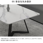 センターテーブル グレー ホワイト セラミック スチール yhxgmy-001-table