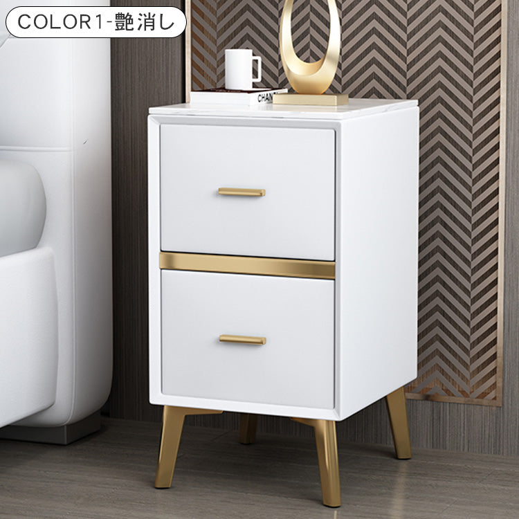 ミニマルベッドサイドテーブル小型シンプルモダン軽高級レザーナイトスタンド yk-01