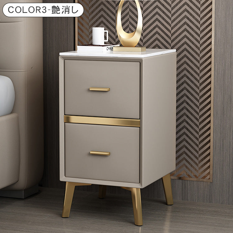 ミニマルベッドサイドテーブル小型シンプルモダン軽高級レザーナイトスタンド yk-01