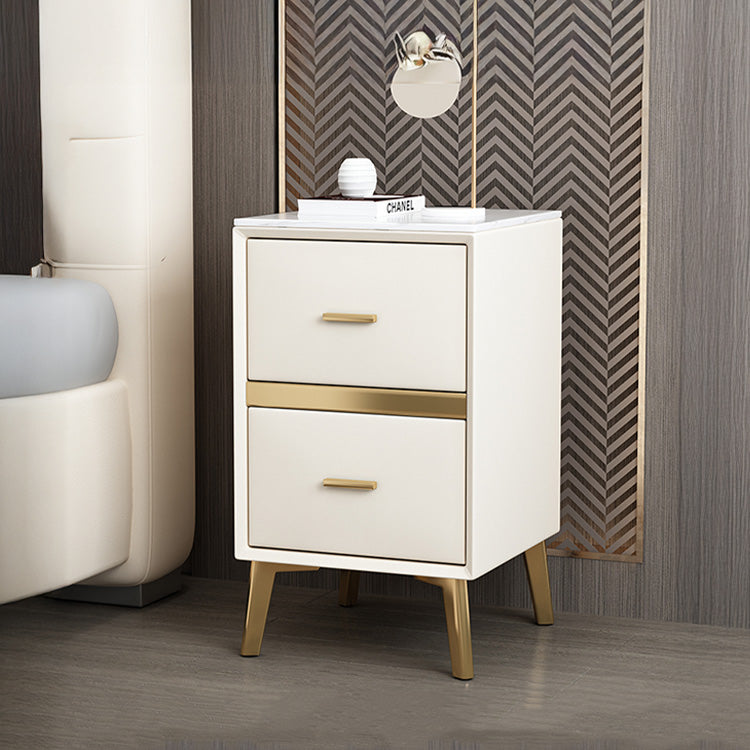 ミニマルベッドサイドテーブル小型シンプルモダン軽高級レザーナイトスタンド yk-01