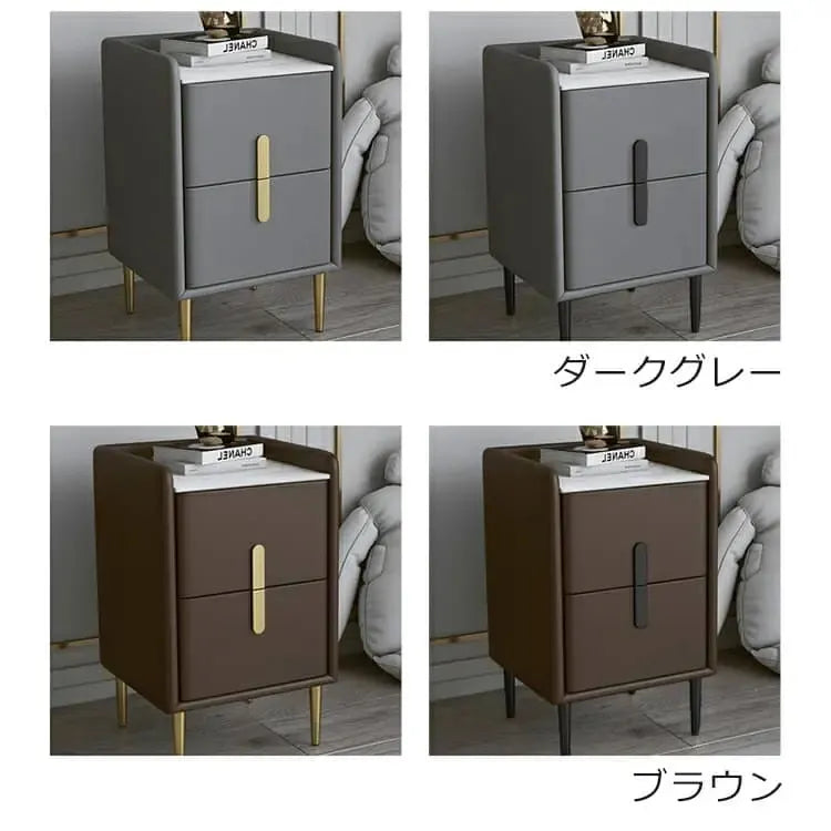 ナイトテーブル ピンク ホワイト ブラック ブラウン イエロー ベージュ ブルー グリーン ライトグレー ダークグレー PUレザー スチール 無垢材フレーム セラミック yk-07-nighttable