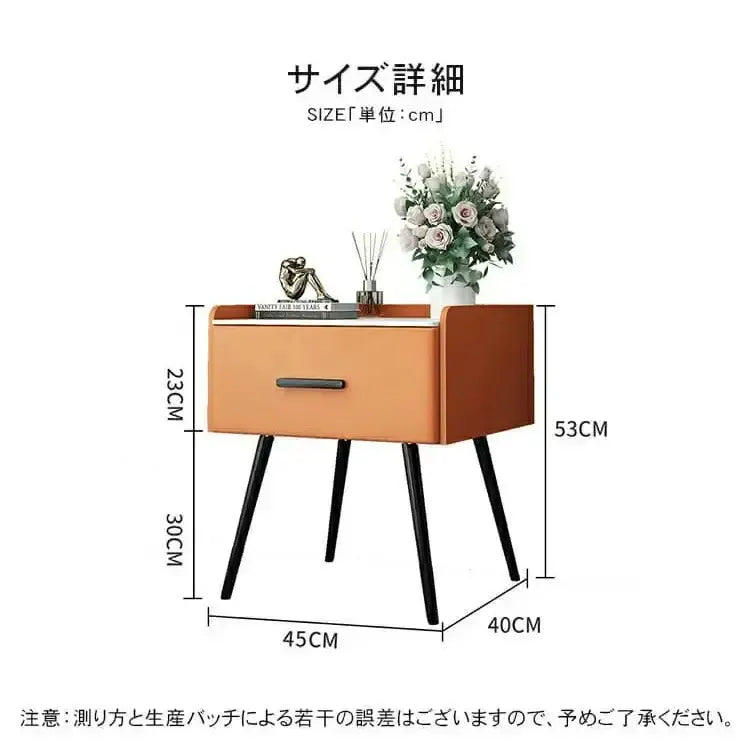 ナイトテーブル ホワイト ベージュ ライトグレー ダークグレー カーキ ブラウン グレー オレンジ セラミック 天然木 yk-09-nighttable