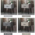 ナイトテーブル ホワイト ベージュ ライトグレー ダークグレー カーキ ブラウン グレー オレンジ セラミック 天然木 yk-09-nighttable