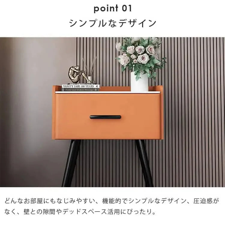 ナイトテーブル ホワイト ベージュ ライトグレー ダークグレー カーキ ブラウン グレー オレンジ セラミック 天然木 yk-09-nighttable