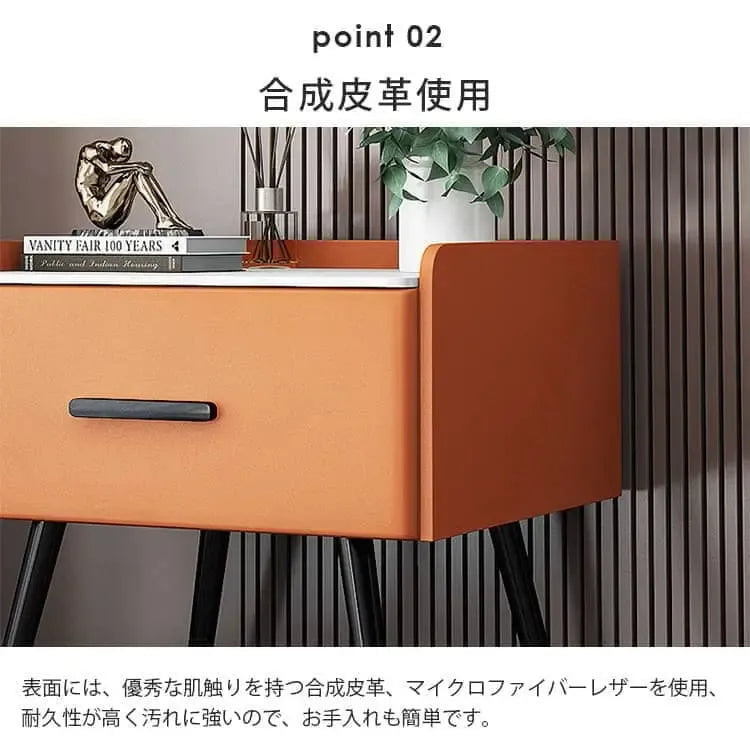 ナイトテーブル ホワイト ベージュ ライトグレー ダークグレー カーキ ブラウン グレー オレンジ セラミック 天然木 yk-09-nighttable