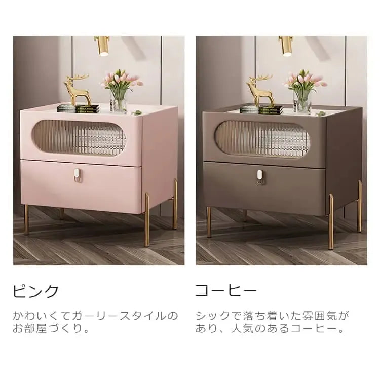 ナイトテーブル ライトブルー ピンク ライトグレー カーキ ライトブラウン ブルー グリーン ベージュ ピンク＋ベージュ オレンジ＋ベージュ セラミック スチール yk-10-nighttable