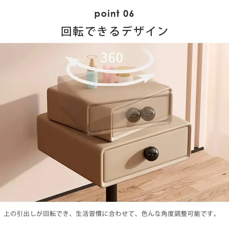 ナイトテーブル ベージュ ダークグレー ブルー ホワイト ライトグレー オレンジ マイクロファイバーレザー yk-14-nighttable