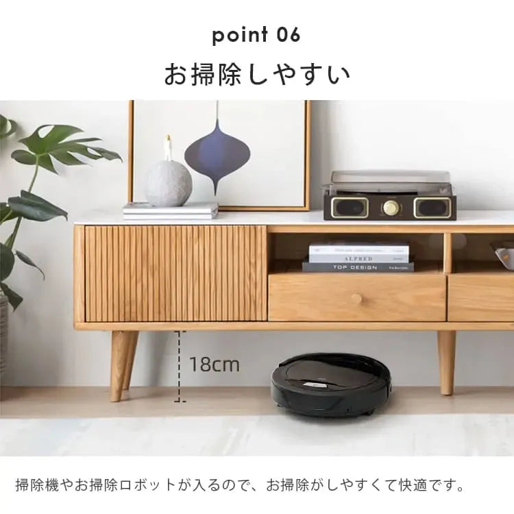 テレビ台 ナチュラル ブラウン オーク材 セラミック キリ材 真鍮 ysys-a1083-tvstand