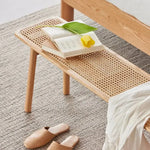 スツール ナチュラル オーク材 ラタン ysys-a1136-bench