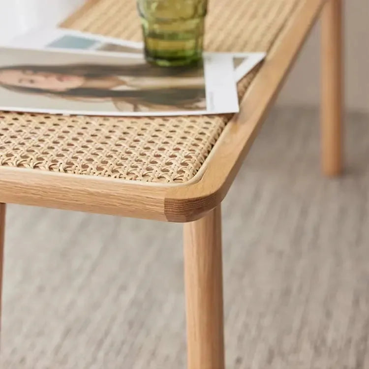 スツール ナチュラル オーク材 ラタン ysys-a1136-bench