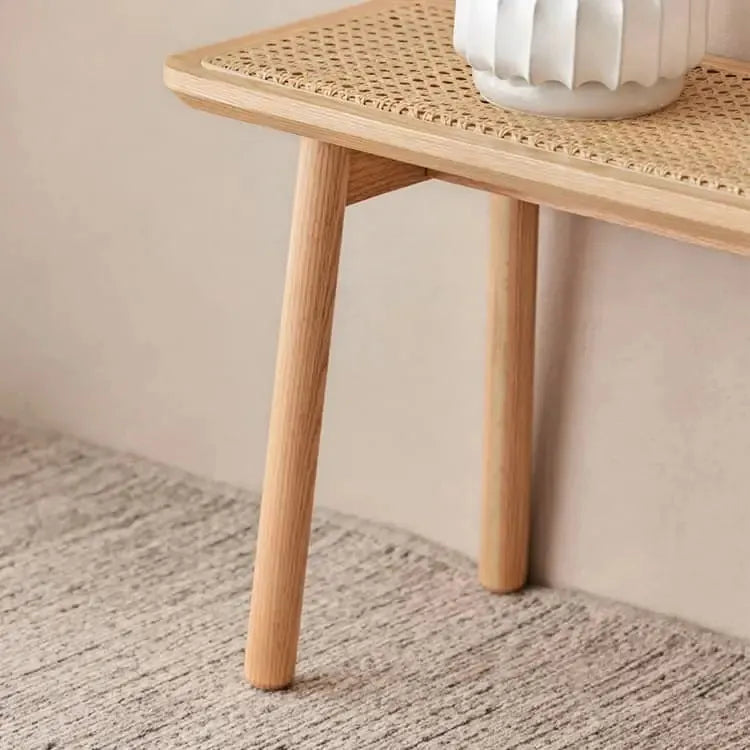 スツール ナチュラル オーク材 ラタン ysys-a1136-bench