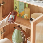 キャビネット ナチュラル ブラウン オーク材 キリ材 ガラス ysys-a1144-cupboard