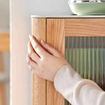 キャビネット ナチュラル ブラウン オーク材 キリ材 ガラス ysys-a1144-cupboard