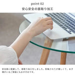 センターテーブル ナチュラル オーク材 強化ガラス ysys-a1186-table