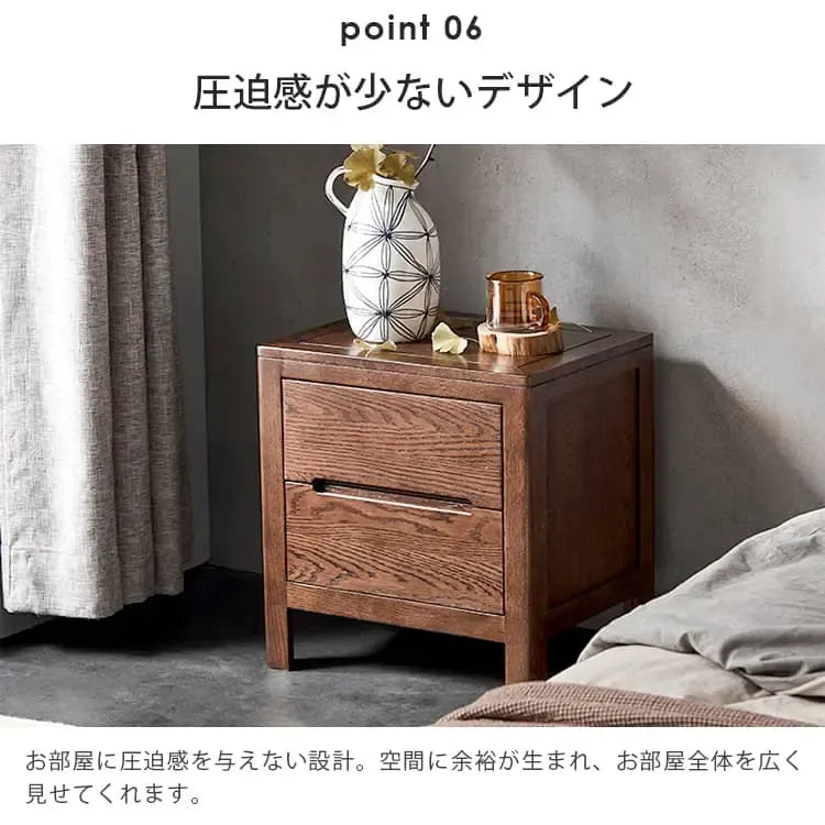 ナイトテーブル ブラウン オーク材 ysys-a3021-table